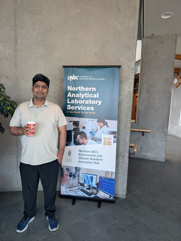 Dr. Sajid ur Rehman at UNBC Northern Analytical Laboratory Services